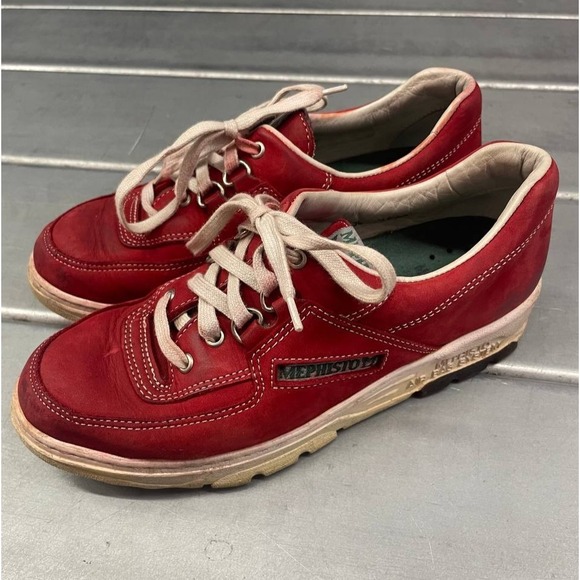 Mephisto Shoes - Mephisto Match Runoff Air Jet‎ Shoes Womens 7 Red Leather Rare Sneaker